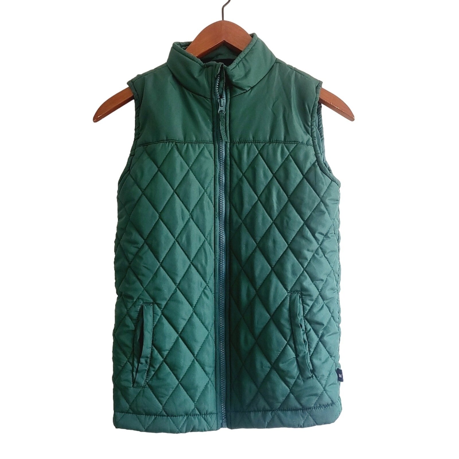 Crown & Ivy Med Green Puffer Vest